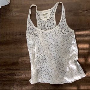Sheer Lace Tank-top